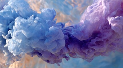 Colorful Paint Clouds: A dynamic display of vibrant paint clouds swirls and mingles, creating a stunning visual spectacle.