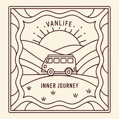 Wanderlust Vanlife Outline &ndash; Exploring Inner Journey