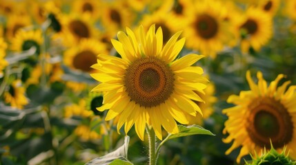 Sunflowers in Summer: Bright Blooms Under the Sun