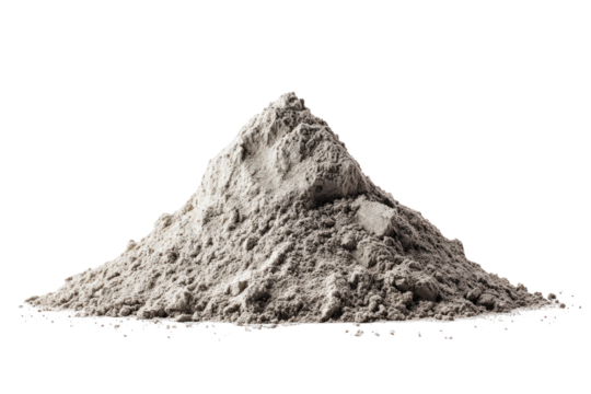 A mound of light gray powder