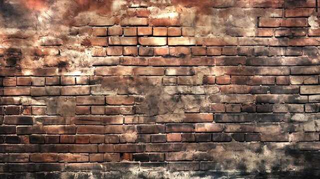 Animated brick wall in motion.
Brick wall for your background in video.