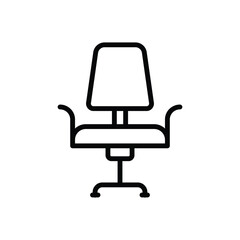 Office Work Chair Outline Style Icon.