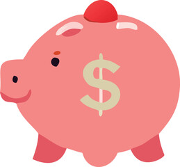 Obraz premium piggy bank with dollar sign