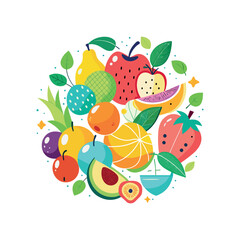 hand-drawn-colorful-doodle-fruits-and-berries