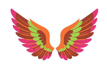 Obraz premium Cybersigilism Angel Wing Vector Design