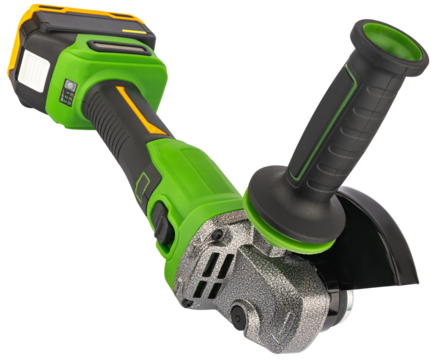 Portable cordless angle grinder for construction tasks