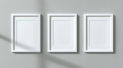 Modern standard A4 A3 size picture frame mockup transparent set bundle, isolated background. White, wood, black texture color with a mat, gallery, art painting photo framing