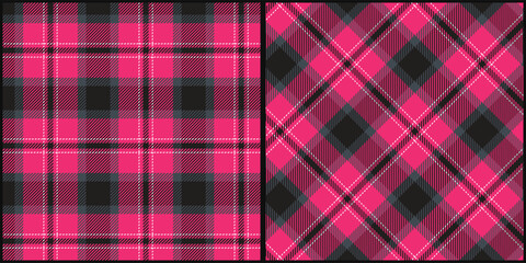 Tartan plaid pattern vector graphic. Seamless check plaid texture background for dress, skirt, scarf, throw, jacket, fabric, cloth, blanket. Scottish retro style