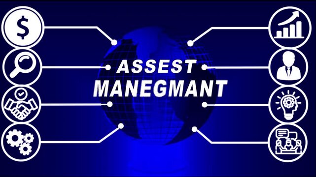 Global Business Security ASSEST MANEGMANT Business Growth Concept Innovation and Technology Security Concept ASSEST MANEGMANT Business Partnership & Growth Secure Global Business Network.
