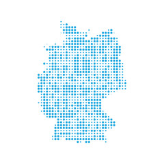 Fototapeta premium Germany map dotted blue vector.