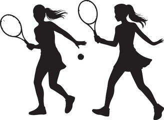 Tennis Player Silhouette Vector – Sports Design Collection

Tennis Racket and Ball Vector Bundle – Athlete Action Silhouettes

Tennis Silhouette Vector Set – Sport Icon and Logo Design