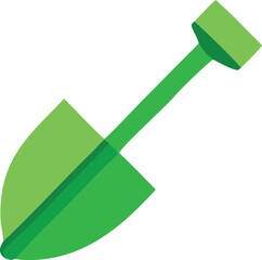 vector illustration of a green shovel