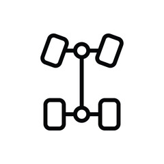Four Wheel Drive icon line style vector.