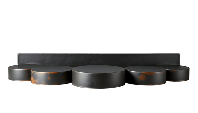 Modern Display Platforms with Metallic Finish - Powered by Adobe