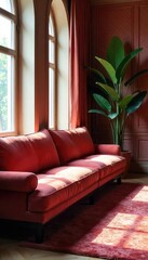 Obraz premium Vibrant Plush Cushions & Seating Add Comfort and Style to Living Rooms, Bedrooms, and Waiting Areas