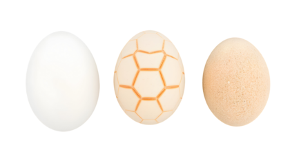 Three decorated Easter eggs
