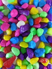 Decor, Colorful Stones, Natural Pebbles, Rounded Fraction, Exclusive Background, Texture
