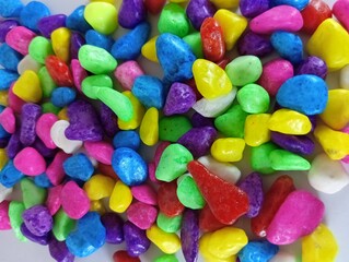 Exclusive Background, Colorful Stones, Natural Pebbles, Decor, Rounded Fraction, Texture
