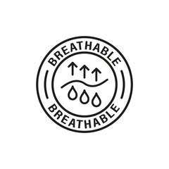 Breathable leather icon vector isolated white background