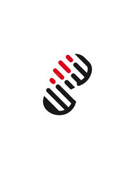 Obraz premium Abstract red and black graphic design element