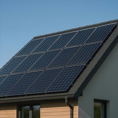 Fototapeta premium solar panels on roof