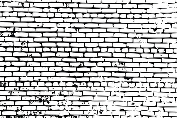 grunge black and white brick wall texture background