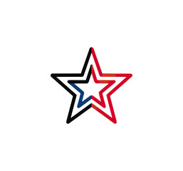 Obraz premium Patriotic star graphic design