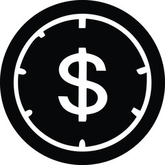 dollar icon on metal button