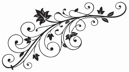 Classic floral corner motif t...