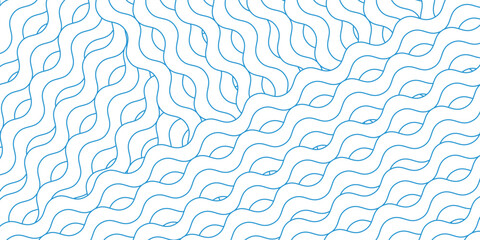 Background pattern with doodle waves