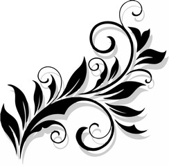 Elegant Floral Swirl Ornament...