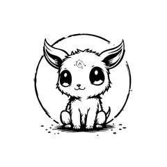 Cute cartoon puppy vector illustration showcases playful character design ideal for children's book art