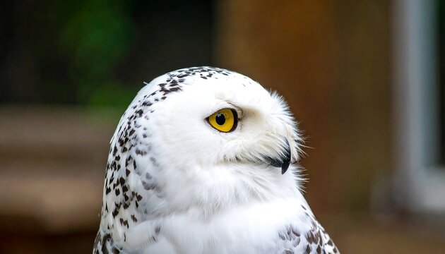 Close-up of Snowy Owl profile