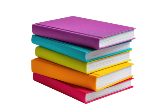 Stack of colorful books (3)