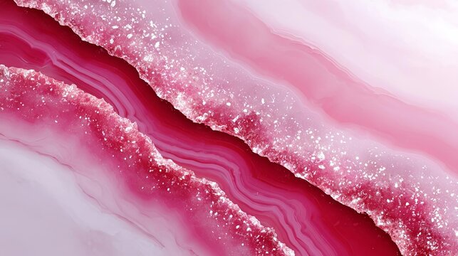 Beautiful pink agate stone showcasing vibrant colors and patterns.