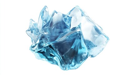 ice cube isolated on white background on white background 