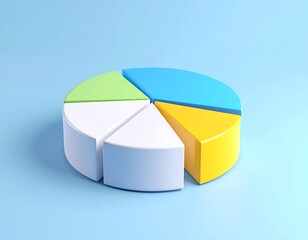 Obraz premium Illustrating Business Growth Through Vibrant Data Visualization Pie Chart Sections
