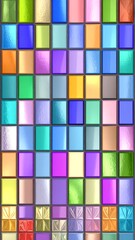 Colorful metallic squares