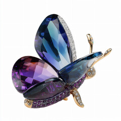 Butterfly Jewelry Brooch Gemstone Shine Colorful Design Decorative Luxury Elegant Ornate Precious Metals Stylish Sparkle Beauty Fashion Charming 