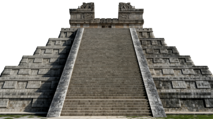 Majestic El Castillo Pyramid at Chichen Itza, Detailed View