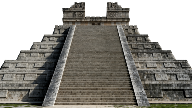 Majestic El Castillo Pyramid at Chichen Itza, Detailed View