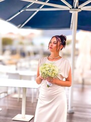 bride with a bouquet
