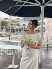 bride with a bouquet
