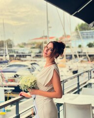 bride with a bouquet