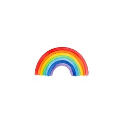 Fototapeta premium Watercolor Rainbow Illustration Red Orange Yellow Green Blue Indigo Violet