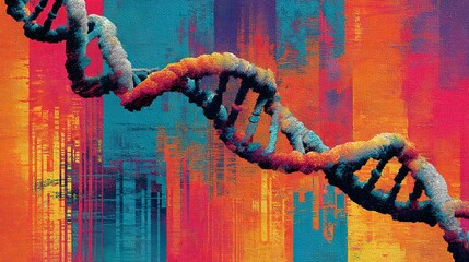Abstract dna double helix design
