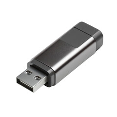 Sleek USB Flash Drive Data Storage Device Technology Gadget, isolated on transparent background, perfect cutout, PNG