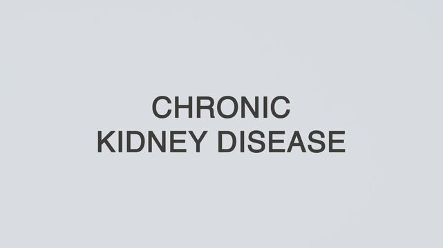 Chronic kidney disease word diagnosed with a stethoscope held in hand on a white background, illustrating long-term renal disorder, medical diagnosis, healthcare concept, and awareness
