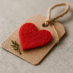 Heartfelt Gift Tag Symbolizing Love and Appreciation: Perfect for Valentine's Day Promotions and Special Occasions Marketing