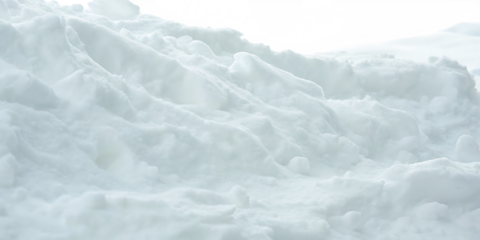 White snow texture isolated on a transparent background